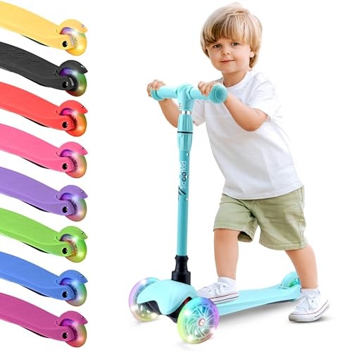 Teal wheel kickboard - 3-wheel,