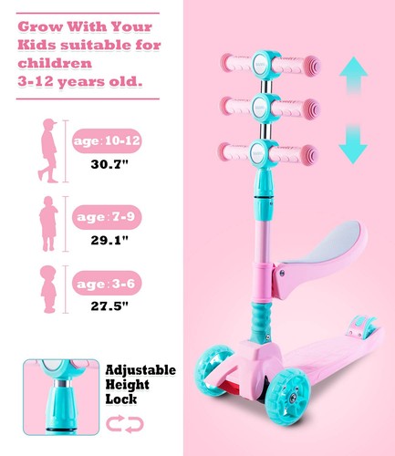 Pink sulives wheel scooter - pink,
