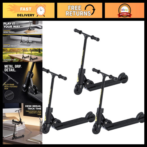 3pcs black finger scooter set - finger,